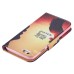 Colorful Printed PU Leather Flip Wallet Stand Case With Card Slots For iPhone 6/6s - Sunset Lady Miss You