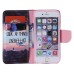 Colorful Printed PU Leather Flip Wallet Stand Case With Card Slots For iPhone 6/6s Plus - Inverted image