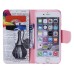 Colorful Printed PU Leather Flip Wallet Stand Case With Card Slots For iPhone 6/6s Plus - Kettle Words