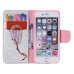 Colorful Printed PU Leather Flip Wallet Stand Case With Card Slots For iPhone 6/6s Plus - Two feather