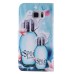 Colorful Printed PU Leather Flip Wallet Stand Case With Card Slots for Samsung Galaxy Note5 - Blue Parfum Bottle