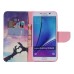 Colorful Printed PU Leather Flip Wallet Stand Case With Card Slots for Samsung Galaxy Note5 - Hands