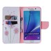 Colorful Printed PU Leather Flip Wallet Stand Case With Card Slots for Samsung Galaxy Note5 - Pink dandelion