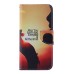 Colorful Printed PU Leather Flip Wallet Stand Case With Card Slots for Samsung Galaxy Note5 - Sunset Lady Miss You