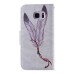 Colorful Printed PU Leather Flip Wallet Stand Case With Card Slots for Samsung Galaxy Note5 - Two feather