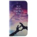 Colorful Printed PU Leather Flip Wallet Stand Case With Card Slots for Samsung Galaxy S6 - Hans LOVE FALL IN LOVE