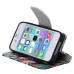 Colorful Printed PU Leather Flip Wallet Stand Case With Card Slots for iPhone 4 / 4s - Colorful Feather