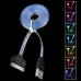 Colorful Smile Face Data Sync and Charging Cable with LED Light for iPhone 4/4S iPad iPod - Black