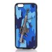 Cool 3D Gun Pattern Camouflage Protective TPU Back Case Cover for iPhone 6 / 6s - Blue