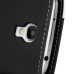 Cool Iron Buckle Magnetic Stand Leather Case with Card Slot for Samsung Galaxy S4 - Black