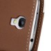 Cool Iron Buckle Magnetic Stand Leather Case with Card Slot for Samsung Galaxy S4 - Brown