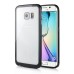 Cool Metal Bumper with Transparent Back Cover PC Case for Samsung Galaxy S6 Edge - Black