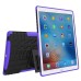 Cool Plastic TPU Case Cover With Stand Holder for iPad Pro 9.7 inch - Purple