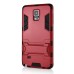 Cool Solid Iron Bear Design Hybrid PC and TPU Stand Case for Samsung Galaxy Note 4 - Red