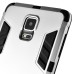 Cool Solid Iron Bear Design Hybrid PC and TPU Stand Case for Samsung Galaxy Note 4 - Silver