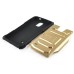 Cool Tough Armor Stand TPU and PC Hybrid Case for Samsung Galaxy Note 4 - Gold