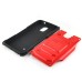 Cool Tough Armor Stand TPU and PC Hybrid Case for Samsung Galaxy Note 4 - Red