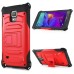 Cool Tough Armor Stand TPU and PC Hybrid Case for Samsung Galaxy Note 4 - Red