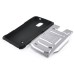 Cool Tough Armor Stand TPU and PC Hybrid Case for Samsung Galaxy Note 4 - Silver