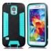 Cool Two - Tone Design TPU And PC Protective Back Case For Samsung Galaxy S5 G900 - Black And Green