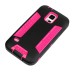 Cool Two - Tone Design TPU And PC Protective Back Case For Samsung Galaxy S5 G900 - Black And Magenta