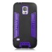 Cool Two - Tone Design TPU And PC Protective Back Case For Samsung Galaxy S5 G900 - Black And Purple