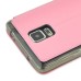 Craquelure Stand Magnetic Switch Leather Case for Samsung Galaxy Note 4 - Pink