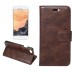 Crazy Horse Design Magnetic Stand Flip Leather Case for iPhone 7 - Brown