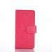 Crazy Horse Leather Cover with Card Slot for iPhone 6/6S - Rose red
