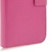 Cross Grain Magnetic Leather Case With Stand For iPhone 4 / 4S - Magenta