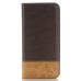 Cross Pattern Crazy-Horse Skin Flip  Leather Case with Card Slot for iPhone 7 - Dark brown