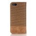 Cross Pattern Crazy-Horse Skin Flip  Leather Case  with Card Slot for iPhone 7 - Wood brown