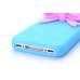 Cute 3D Bowknot Pattern Silicone Case For iPhone 4/4S