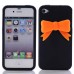 Cute 3D Bowknot Pattern Silicone Case For iPhone 4/4S