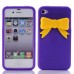 Cute 3D Bowknot Pattern Silicone Case For iPhone 4/4S