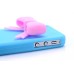 Cute 3D Bowknot Pattern Silicone Case For iPhone 4/4S