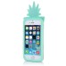 Cute 3D Pineapple With Sunglasses Silicone Back Case Cover For iPhone 5/5s - Black