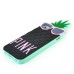 Cute 3D Pineapple With Sunglasses Silicone Back Case Cover For iPhone 5/5s - Black