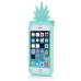 Cute 3D Pineapple With Sunglasses Silicone Back Case Cover For iPhone 5/5s - Yellow