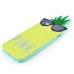 Cute 3D Pineapple With Sunglasses Silicone Back Case Cover For iPhone 5/5s - Yellow