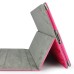 Cute Cartoon Pattern Leather Folio Case Stand Cover For iPad 2 / 3 / 4 - Magenta