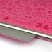 Cute Cartoon Pattern Leather Folio Case Stand Cover For iPad 2 / 3 / 4 - Magenta