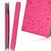 Cute Cartoon Pattern Leather Folio Case Stand Cover For iPad 2 / 3 / 4 - Magenta