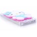 Cute Hello Kitty Bowknot Design Clear PC Rhinestone Hard Case Cover With Mirror For iPhone 5 iPhone 5s - Blue