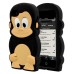 Cute Monkey Design Silicone Case For iPhone 5 iPhone 5S - Black