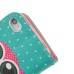 Cute Owl with Hot Heart Built-in Wallet Leather Case Cover for iPhone 4/4S