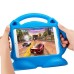 Cute Smile Face Shockproof Stand EVA Foam Silicone Case for iPad Mini - Blue