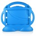 Cute Smile Face Shockproof Stand EVA Foam Silicone Case for iPad Mini - Blue