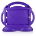 Cute Smile Face Shockproof Stand EVA Foam Silicone Case for iPad Mini - Purple