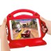 Cute Smile Face Shockproof Stand EVA Foam Silicone Case for iPad Mini - Red